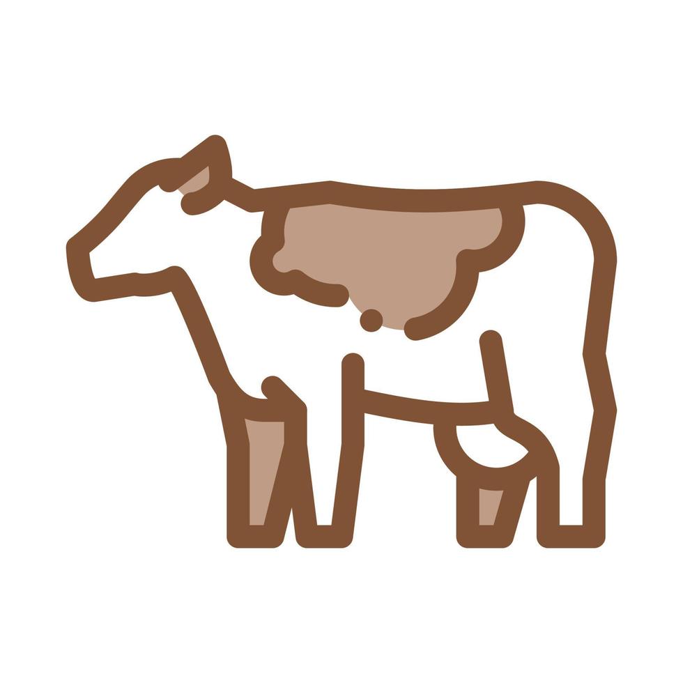 Milch-Kuh-Symbol Vektor-Umriss-Illustration vektor