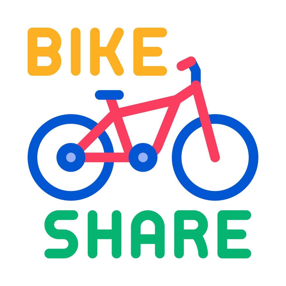 cykel delning tjänster ikon vektor översikt illustration