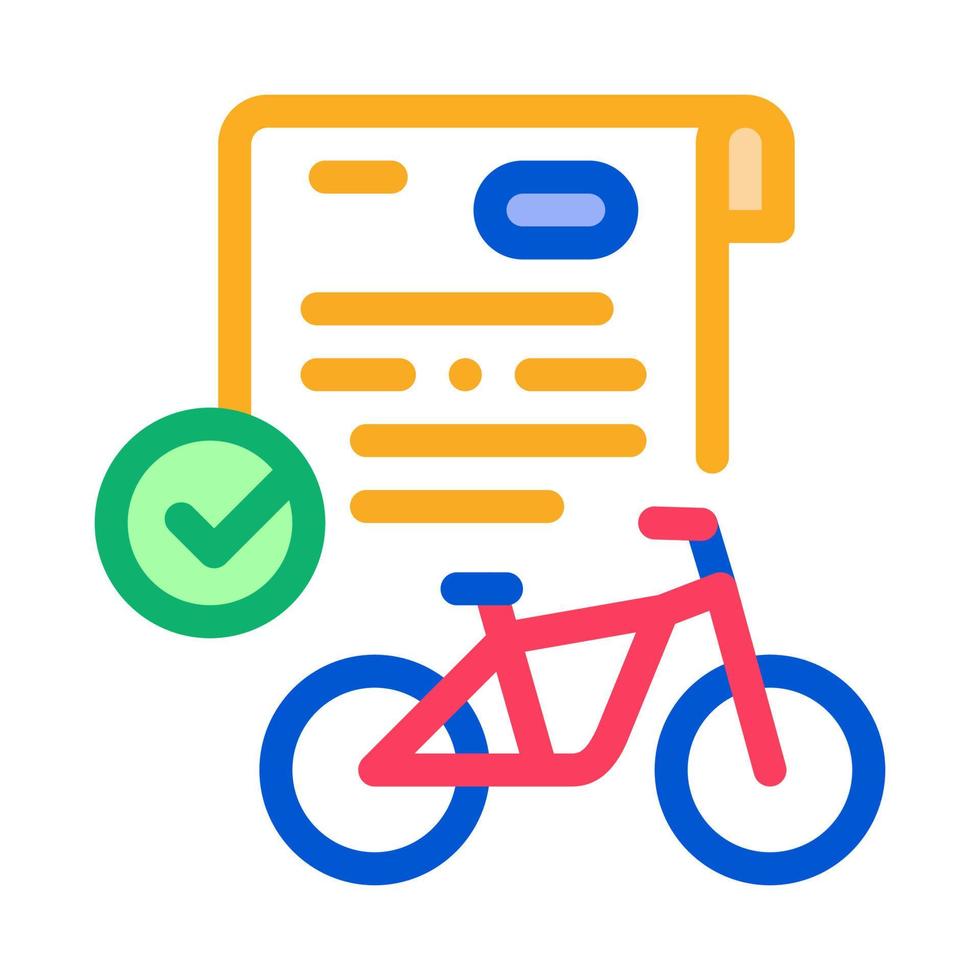 kontrakt för tillfällig använda sig av av cykel ikon vektor översikt illustration