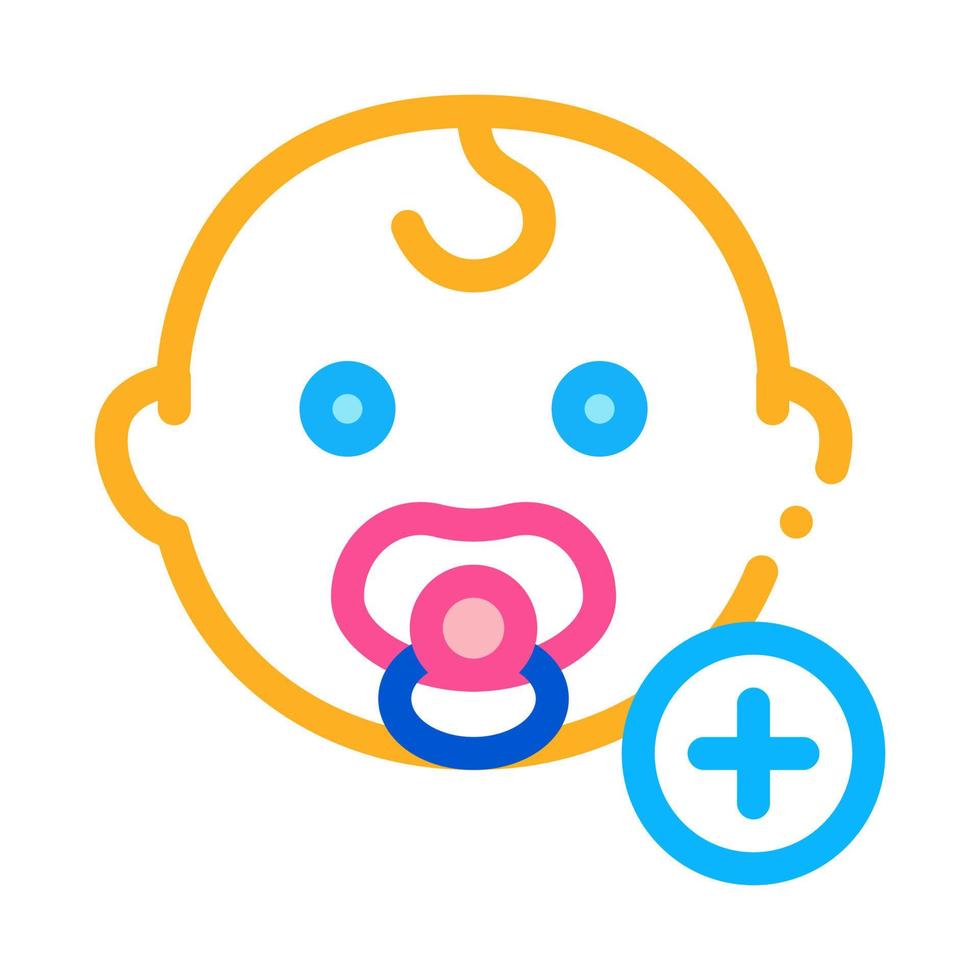 nyfödd bebis litet barn ikon vektor översikt illustration