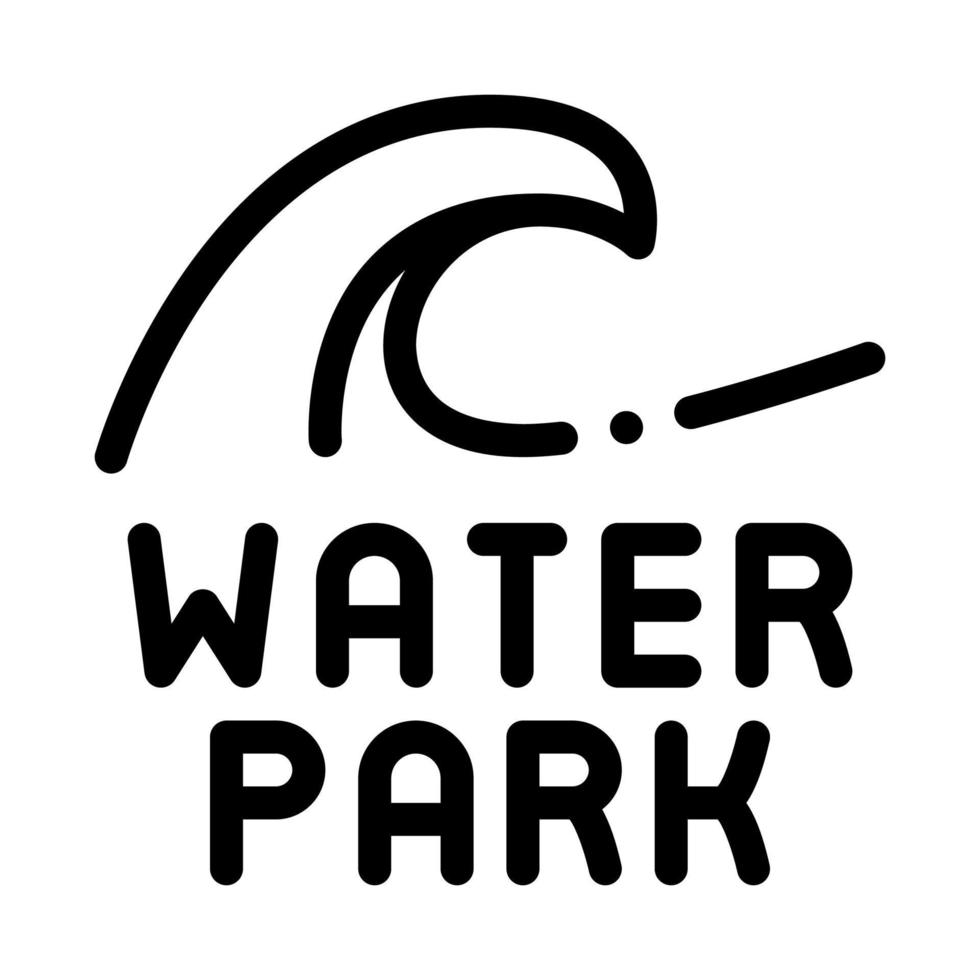 Wasserpark Symbol Vektor Umriss Illustration