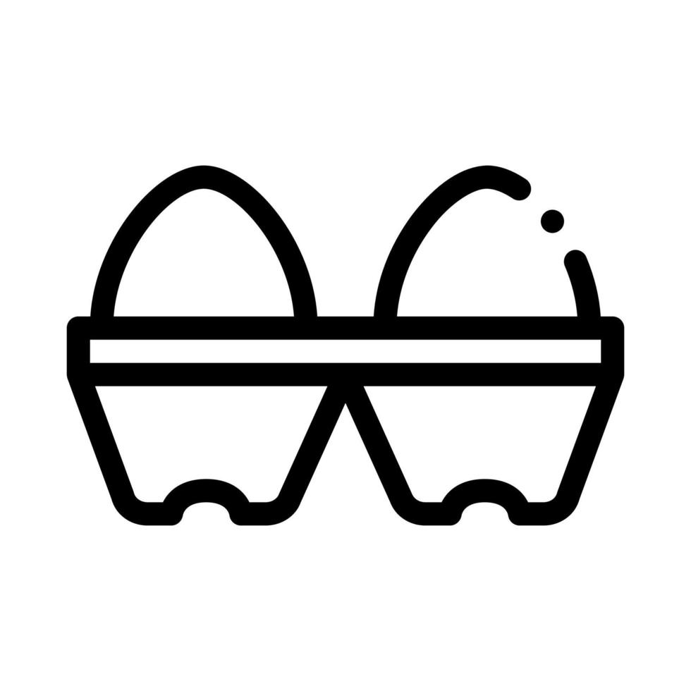 kyckling ägg ikon vektor översikt illustration