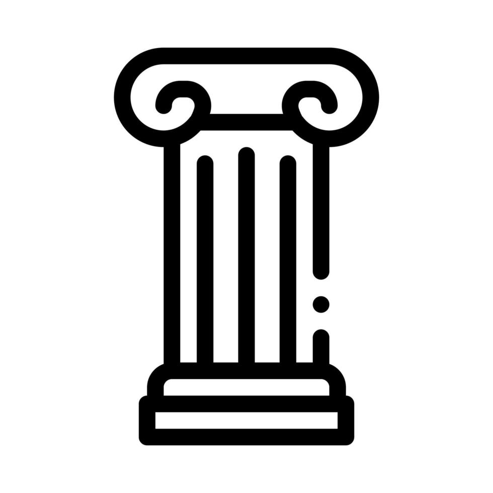 Antike Säule Symbol Vektor Umriss Illustration