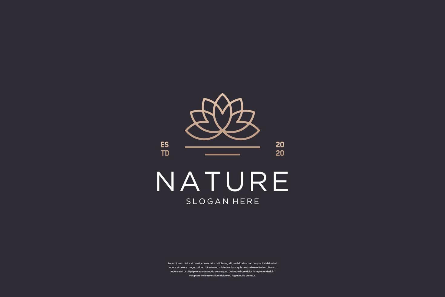 lyx lotus blomma logotyp design inspiration vektor