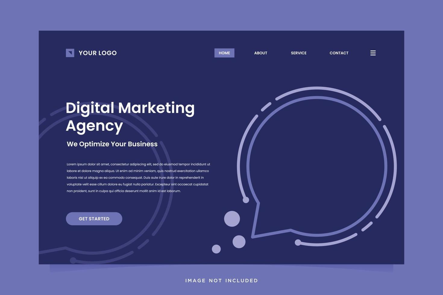 Landing-Page-Design für Agenturen für digitales Marketing vektor