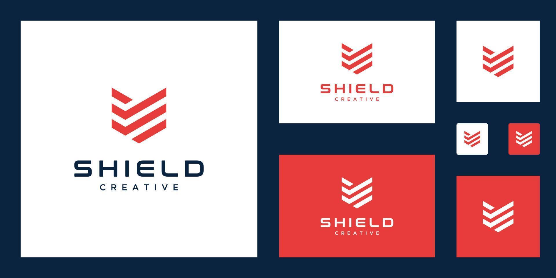 skydda logotyp design inspiration vektor