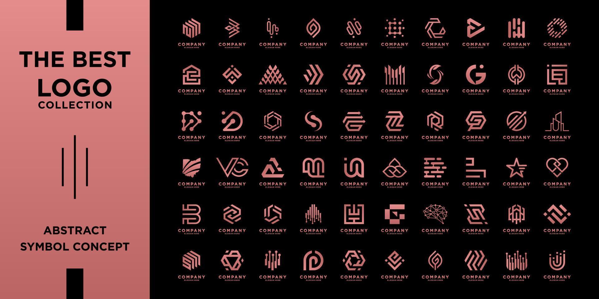 samling av monogram logotyp design. abstrakt symbol för företag, företag, produkt, etc. vektor