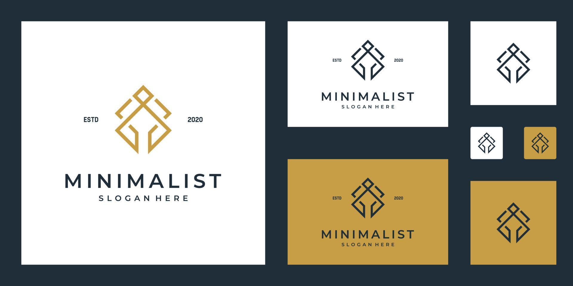 premie minimalistisk logotyp design inspiration vektor
