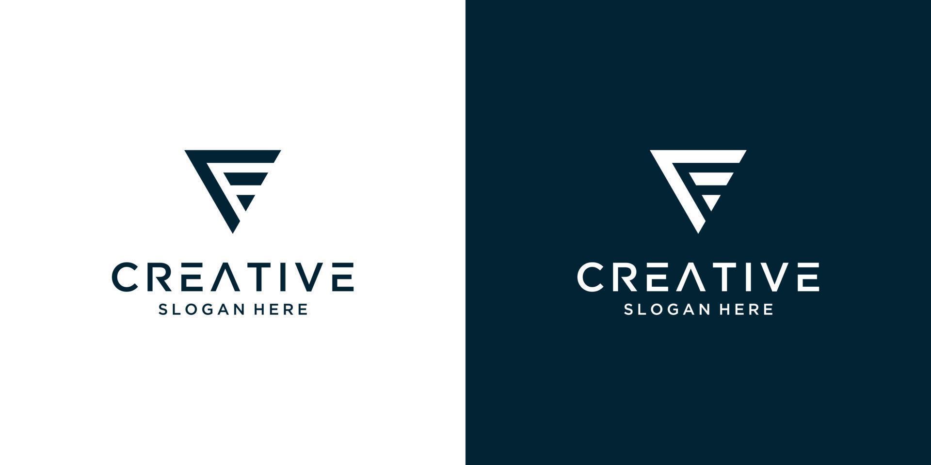 minimalistisk elegant brev v logotyp design vektor