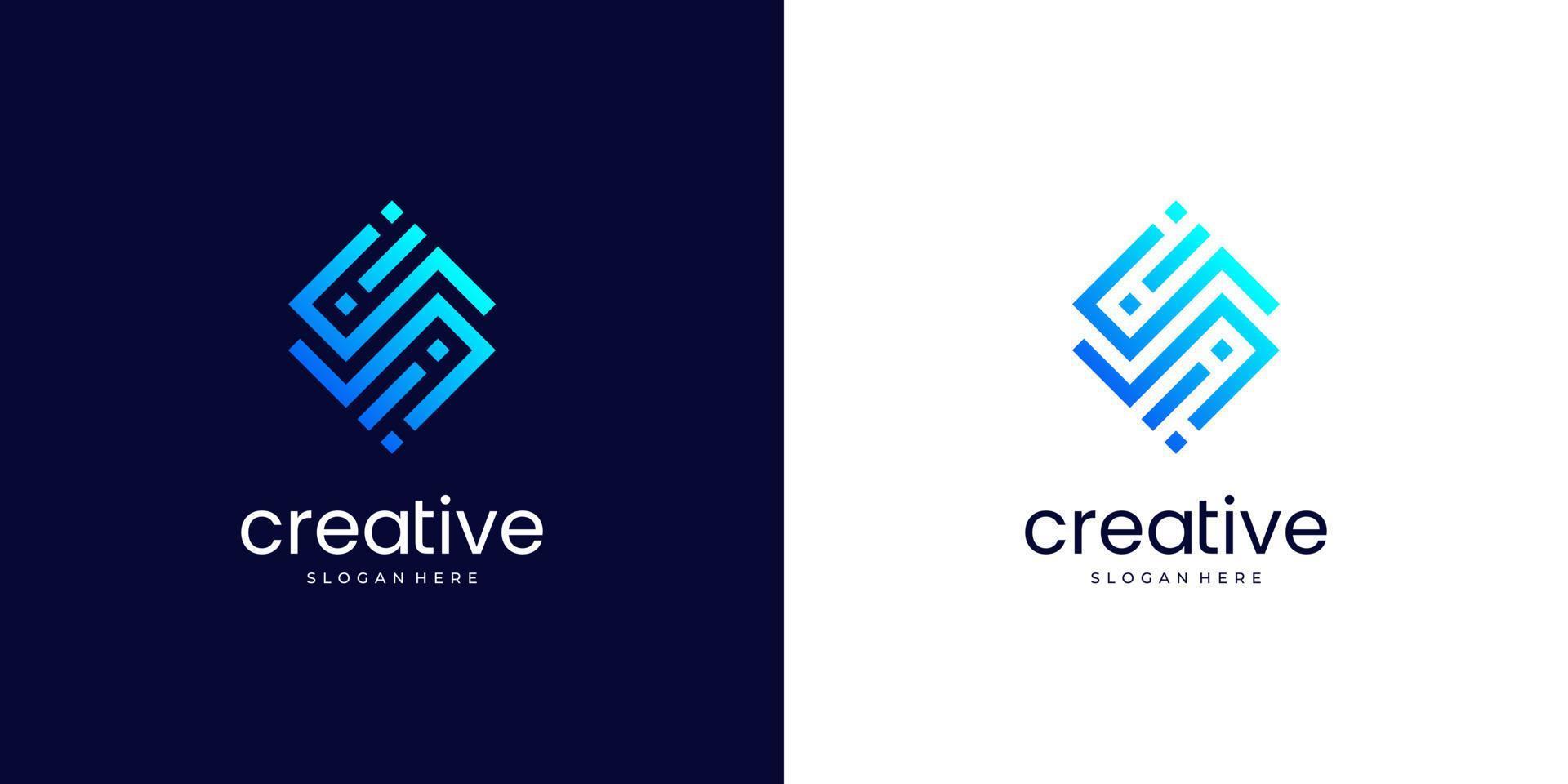 brev c oändlighet logotyp design inspiration vektor