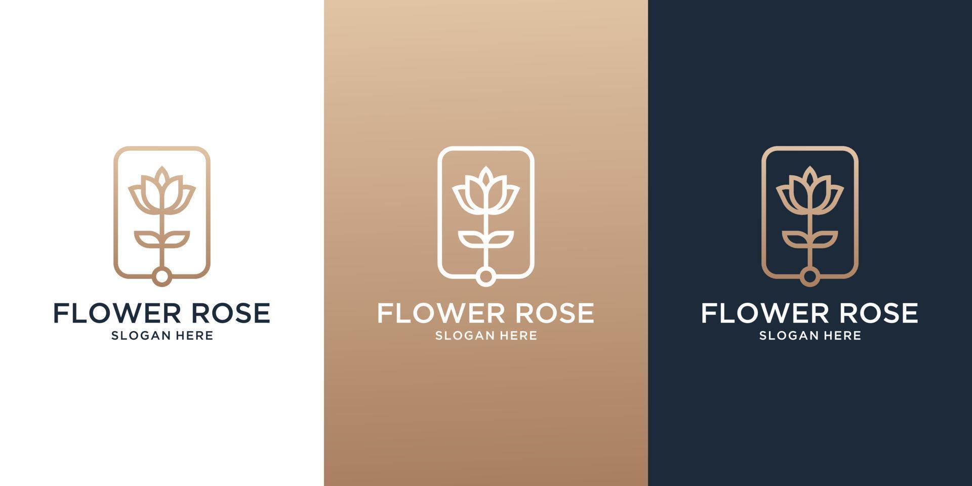 lotus blomma skönhet salong och hår behandling logotyp mall vektor