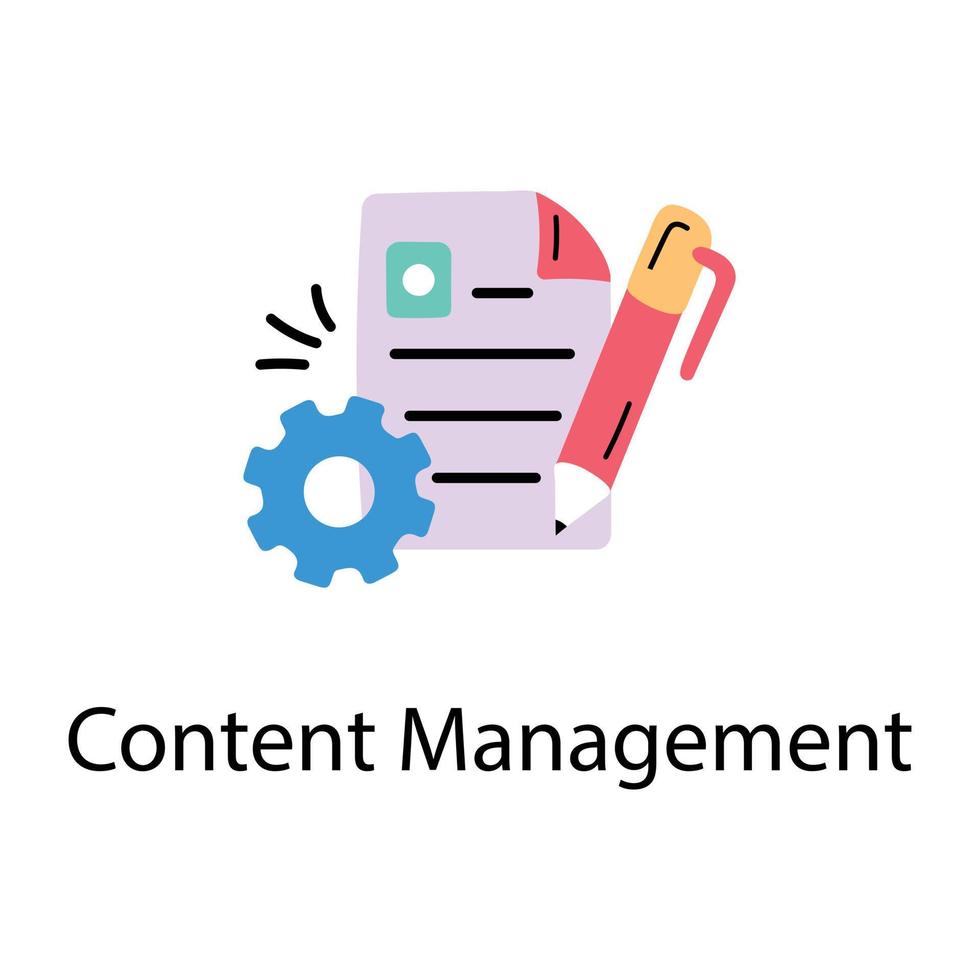 trendiges Content-Management vektor