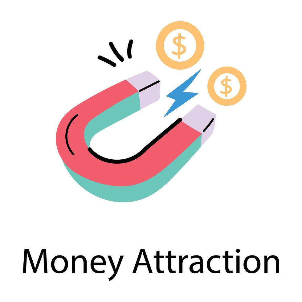 trendig pengar attraktion vektor