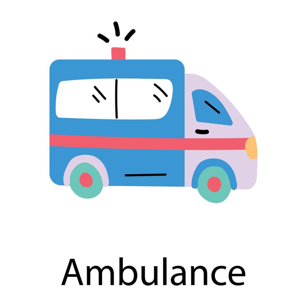 trendiga ambulanskoncept vektor