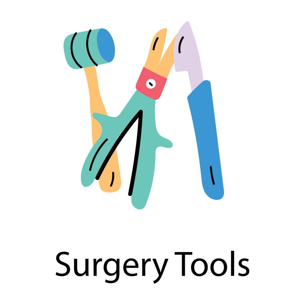 trendig kirurgi verktyg vektor