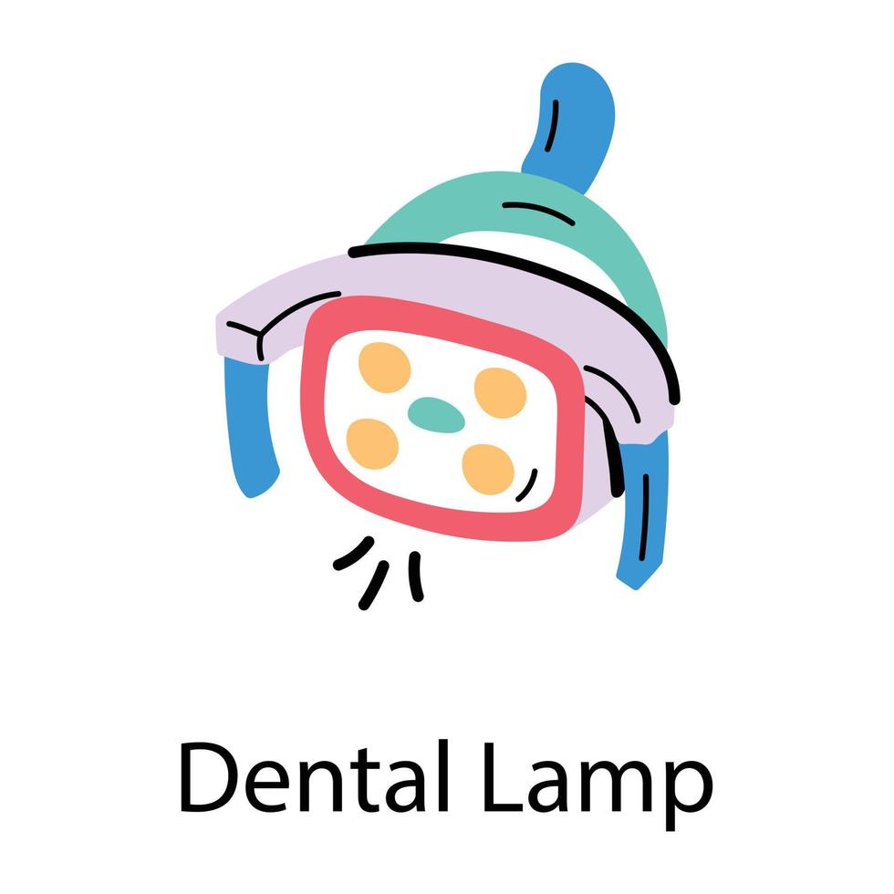 trendig dental lampa vektor