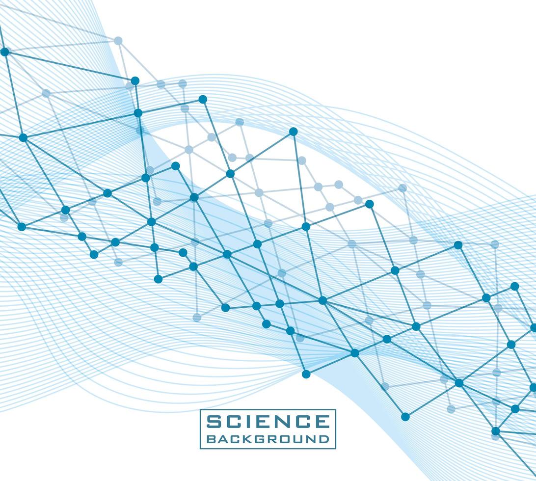 vit vetenskaplig bakgrund med linjer och strukturer vektor