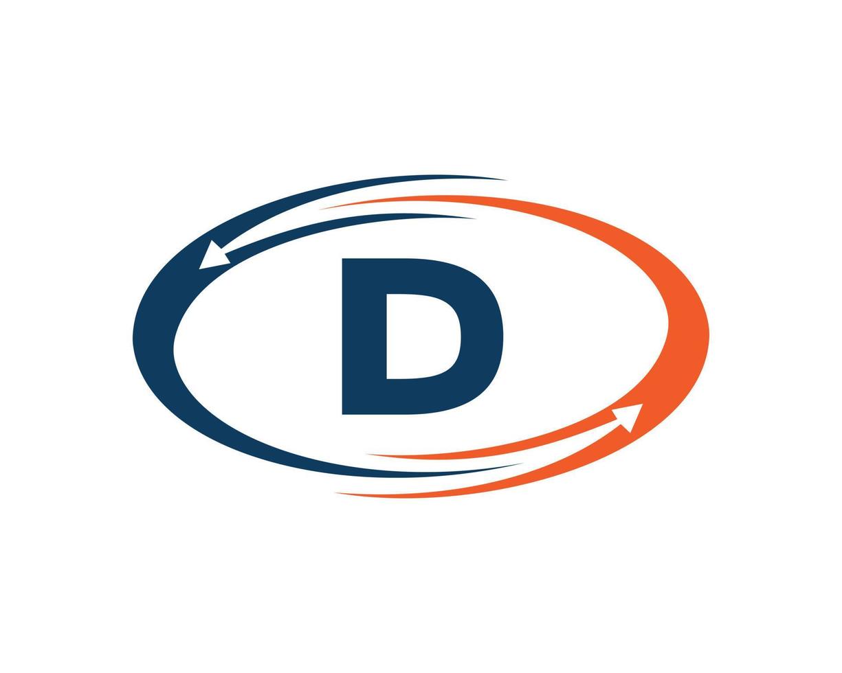 buchstabe d-technologie-logo-design vektor