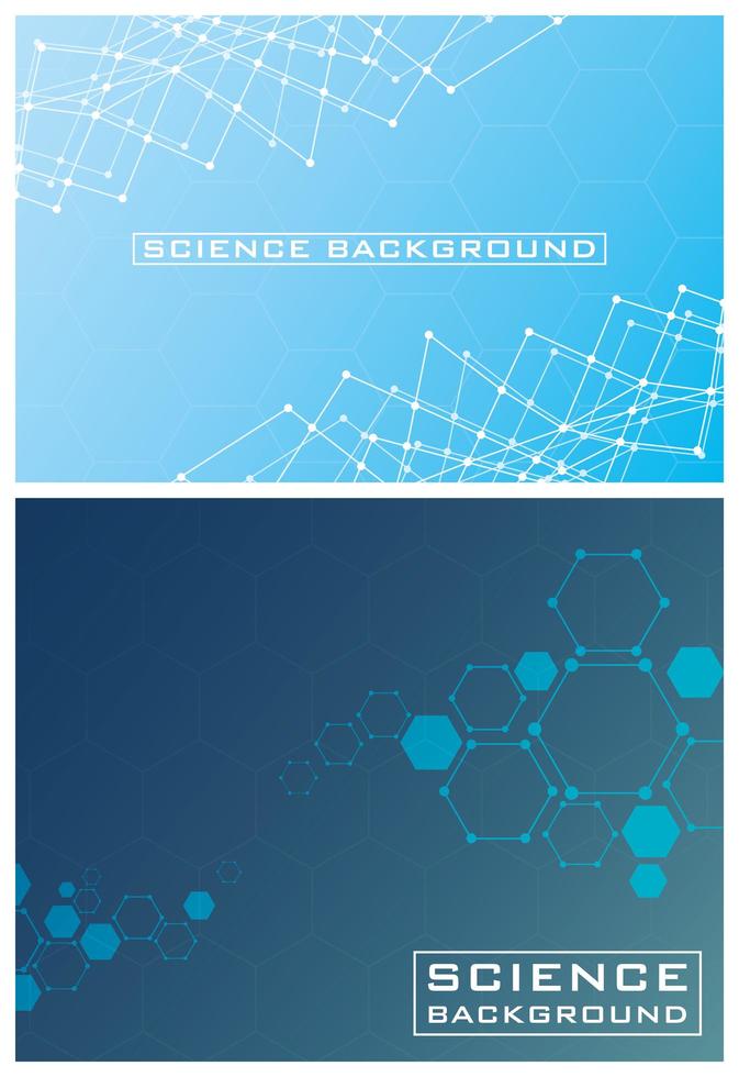 blå vetenskaplig bakgrund med linjer och strukturer vektor