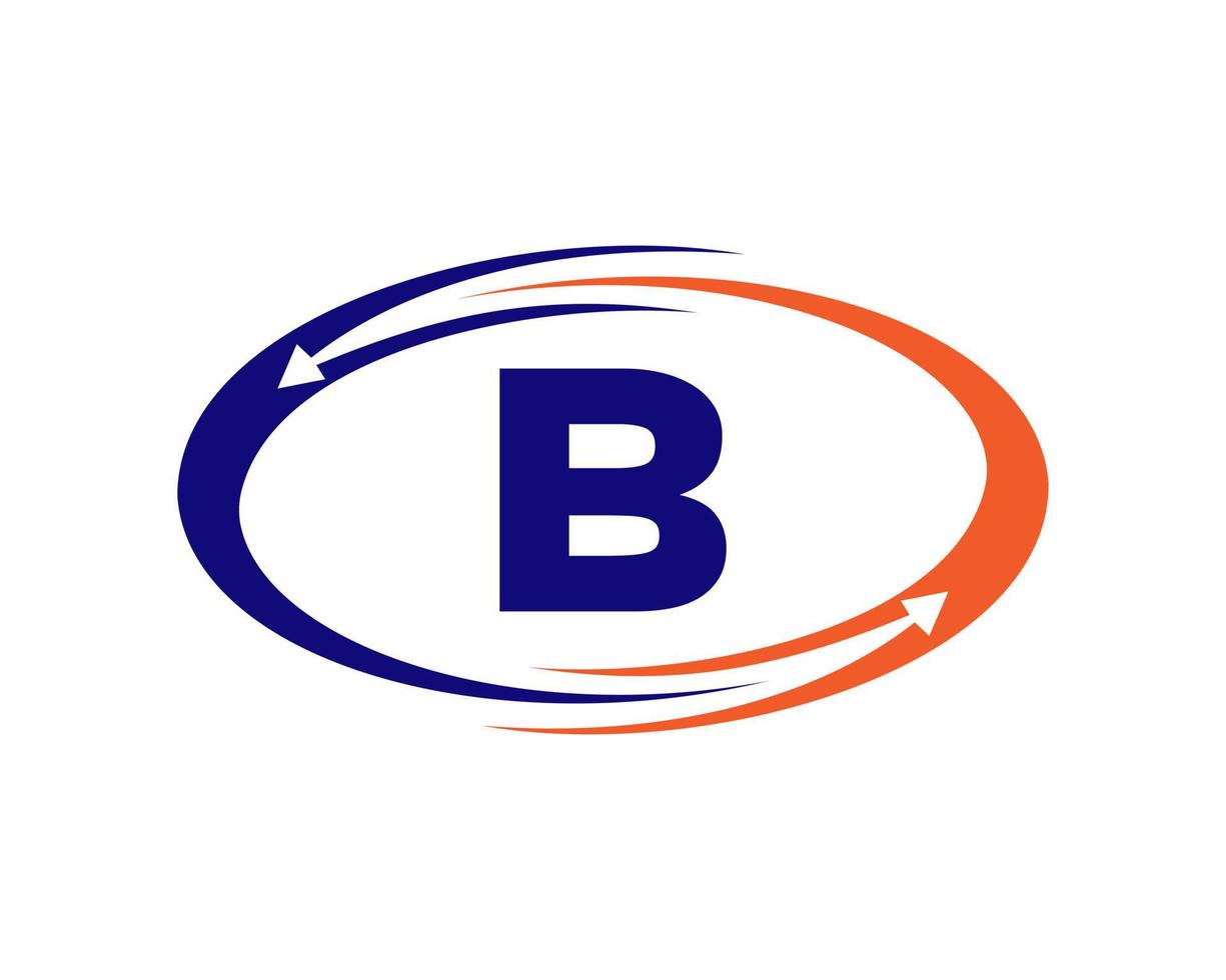 Buchstabe b-Technologie-Logo-Design vektor