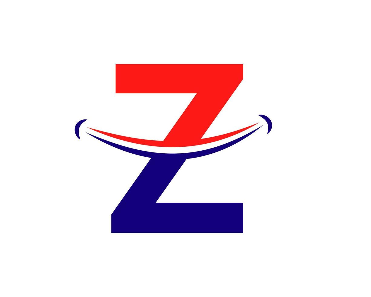 brev z leende logotyp design vektor mall