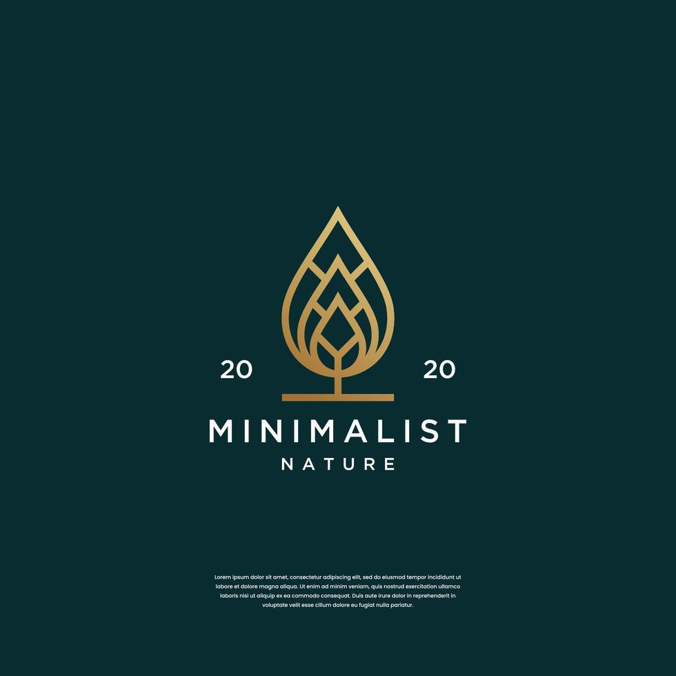 minimalistisk abstrakt blad blomma logotyp design inspiration vektor