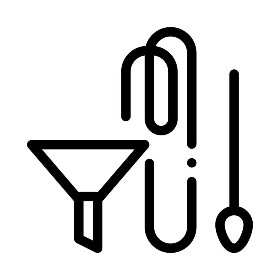 Trichter und Rohr Symbol Vektor Umriss Illustration