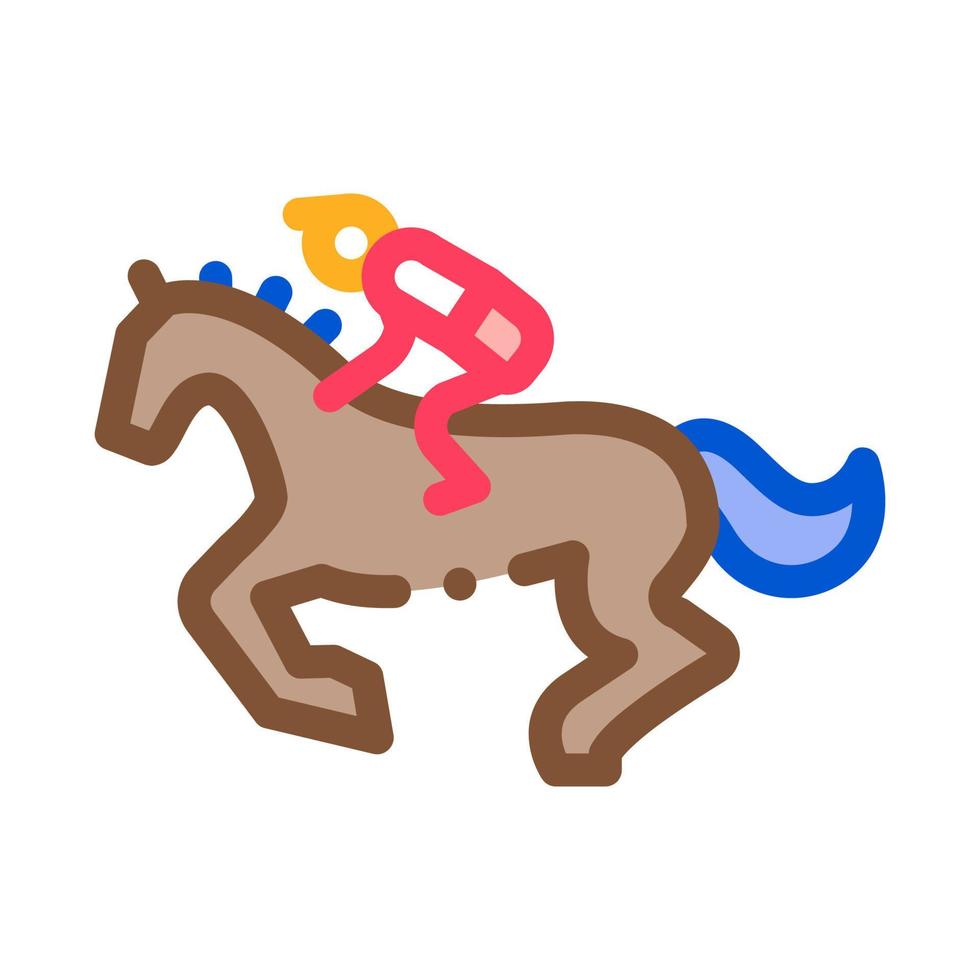 Laufendes Pferd Symbol Vektor Umriss Illustration