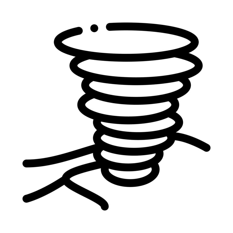 tornado fält ikon vektor översikt illustration