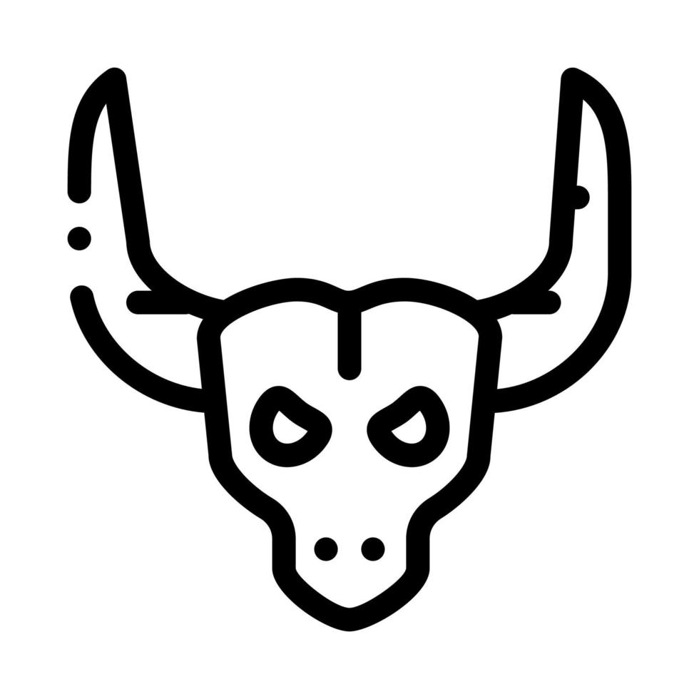 Stier mit Hörnern Symbol Vektor Umriss Illustration