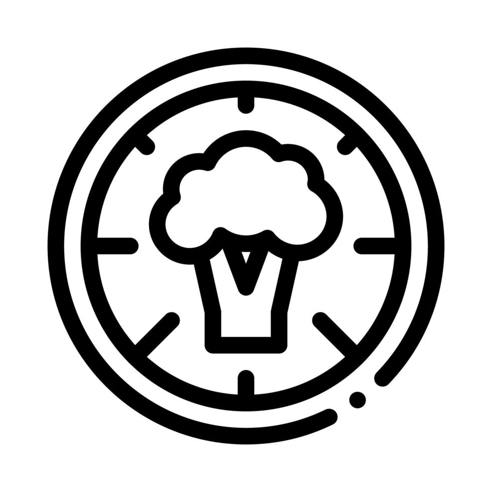 pizza brokkoli symbol vektor umriss illustration