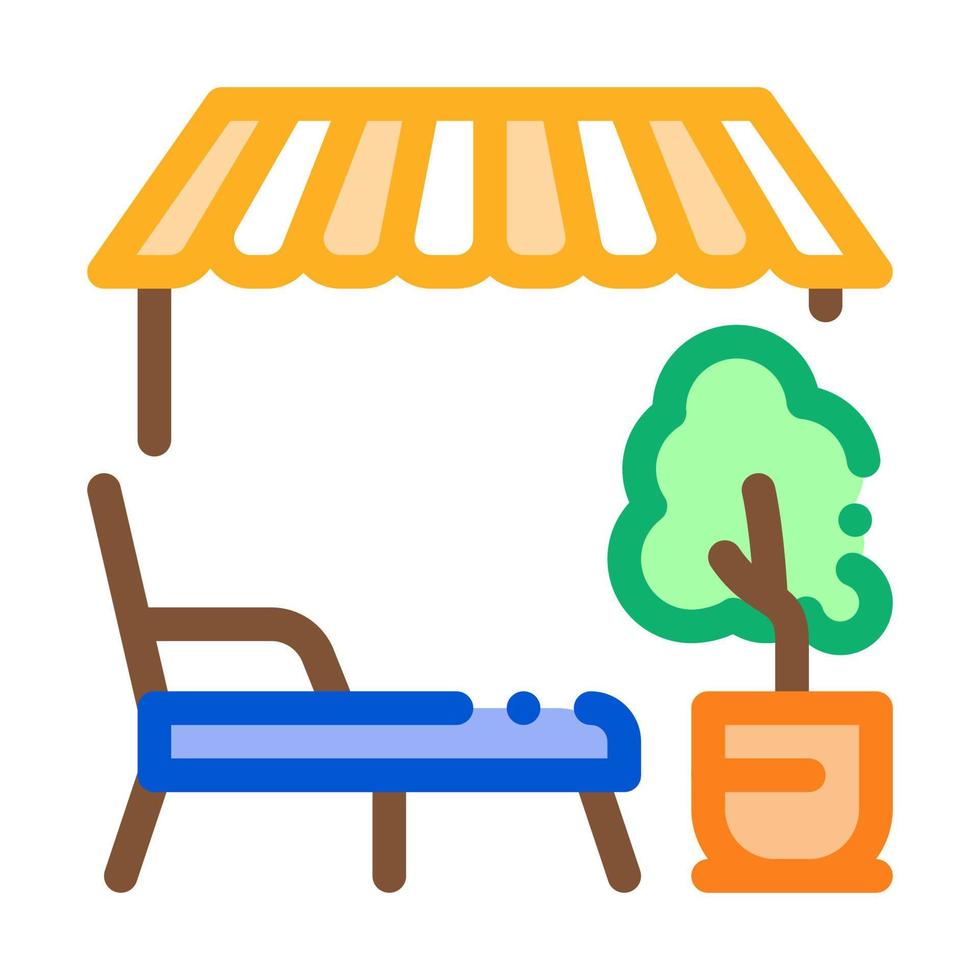 Terrasse auf der Straße Symbol Vektor Umriss Illustration