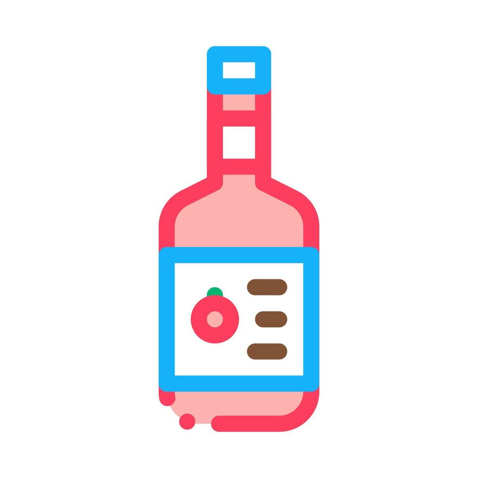 Sauce Flasche Symbol Vektor Umriss Illustration
