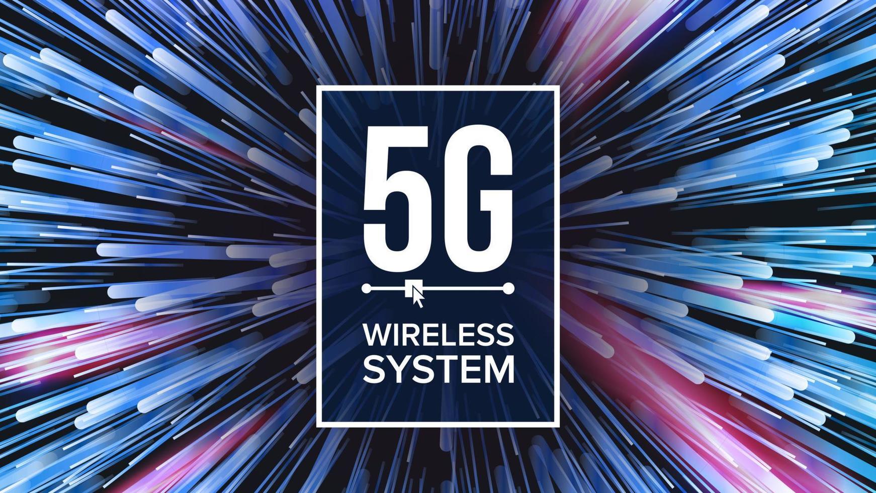 5g Wi-Fi standard bakgrund vektor. fem, 5:e generation. signal överföring. hög hastighet innovation förbindelse. framtida teknologi illustration vektor