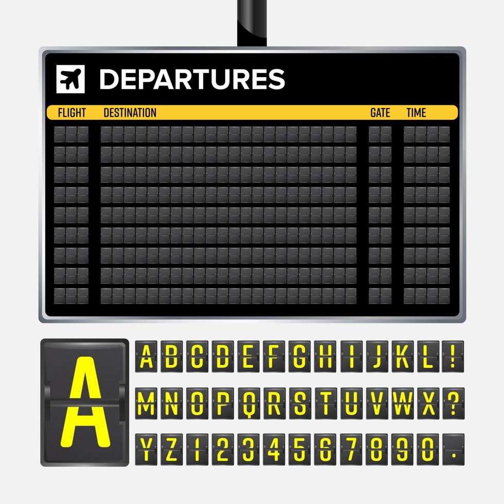 Flughafen-Board-Vektor vektor
