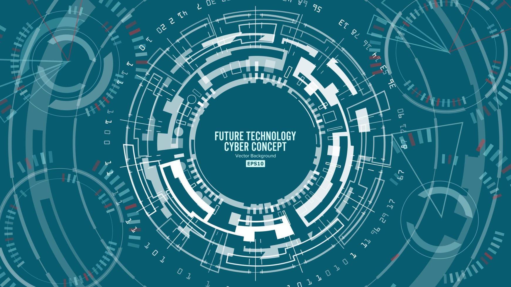 abstrakter futuristischer technologischer hintergrundvektor. Sicherheits-Cyberspace. elektronische Datenverbindung. globale Systemkommunikation vektor