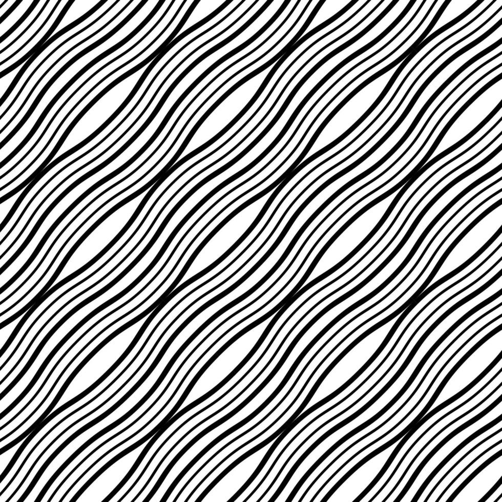 vågig rader sömlös bakgrund. modern geometrisk bakgrund. vektor sömlös textur. upprepa mönster med vågig rader anordnad diagonalt.