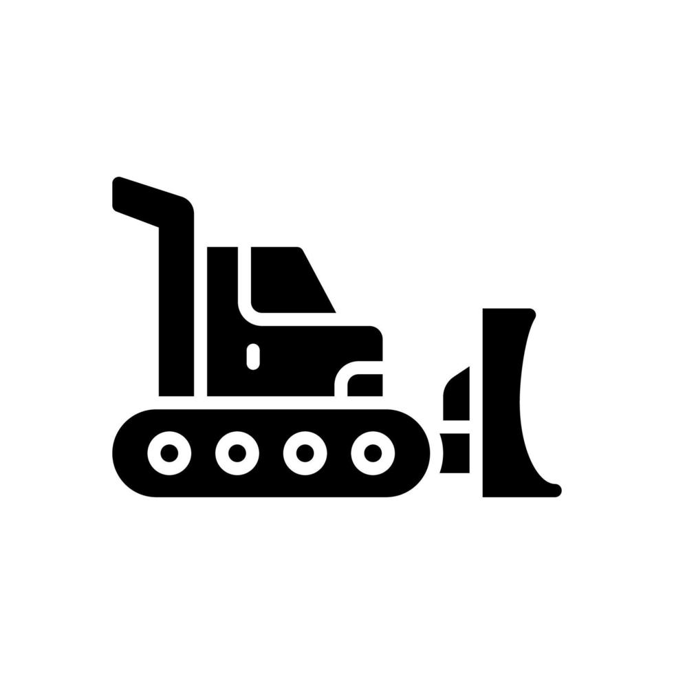 Bulldozer-Symbol für Ihre Website, Ihr Handy, Ihre Präsentation und Ihr Logo-Design. vektor