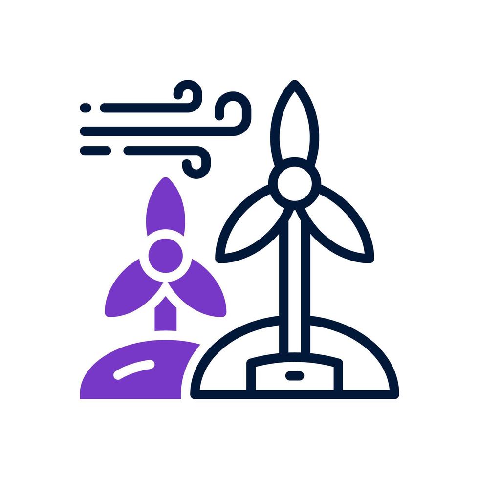 Windenergie-Symbol für Ihre Website, Ihr Handy, Ihre Präsentation und Ihr Logo-Design. vektor