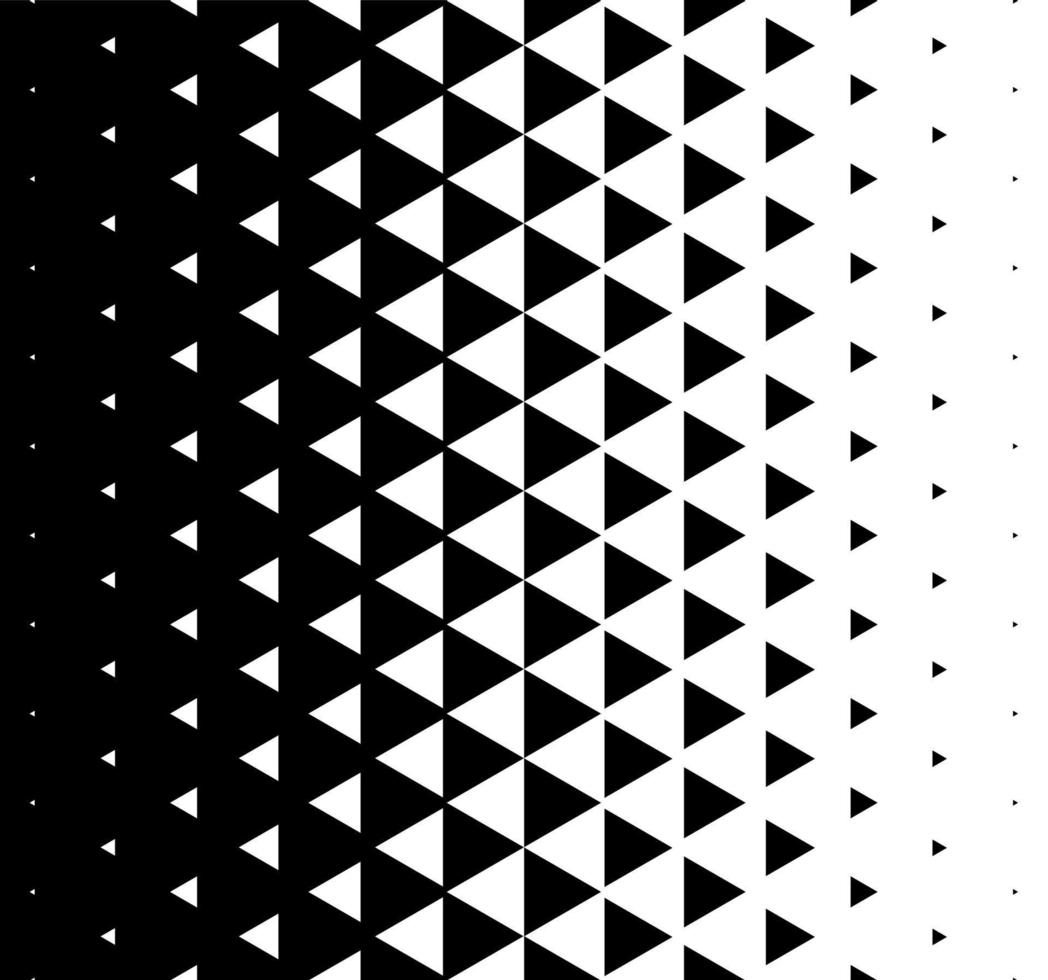 halvton triangel- mönster vektor. abstrakt svartvit geometrisk triangel mönster design bakgrund vektor