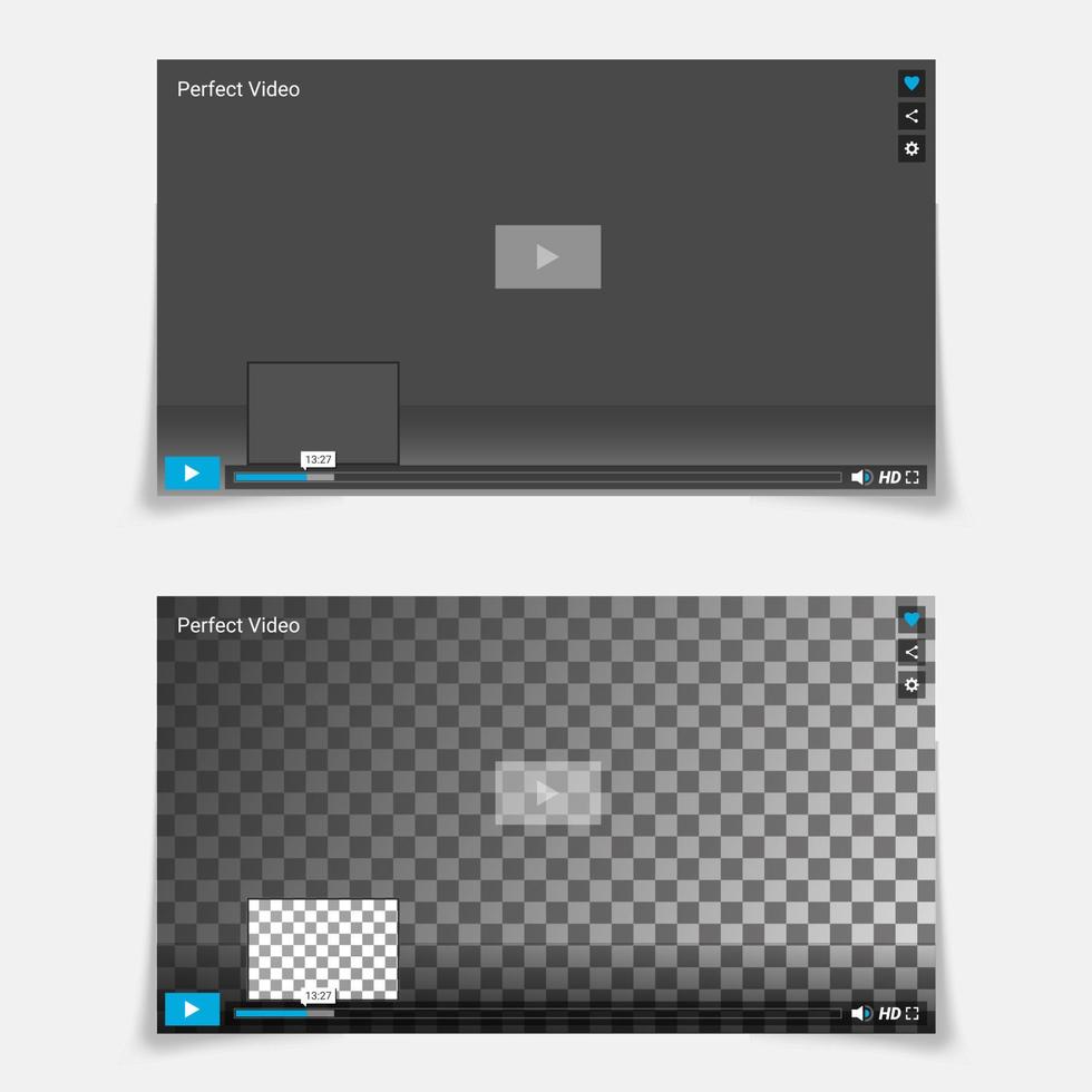 video spelare gränssnitt mall vektor. trendig minimal blixt gränssnitt i social stil. modern illustration för webb webbplats och app vektor