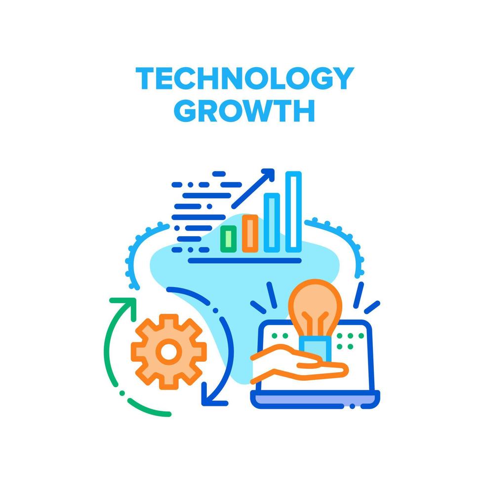 technologiewachstumsvektorkonzeptillustration vektor