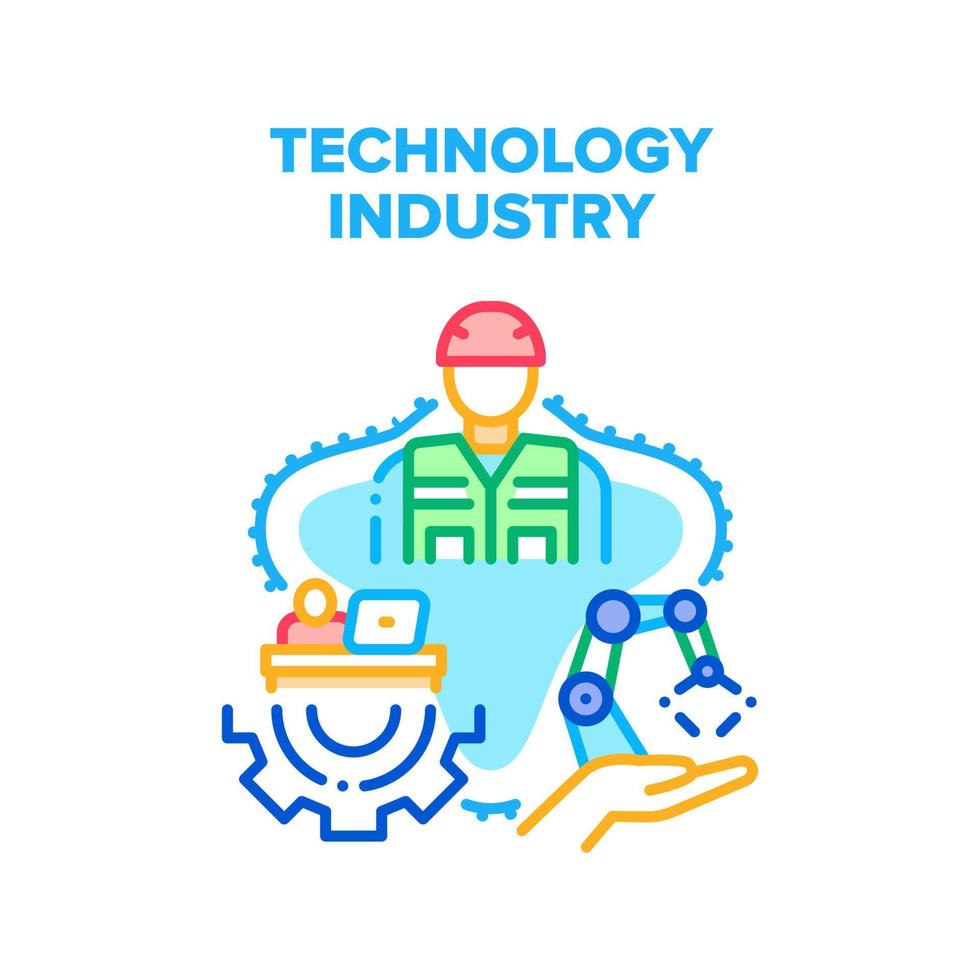 industri teknologi vektor begrepp illustration