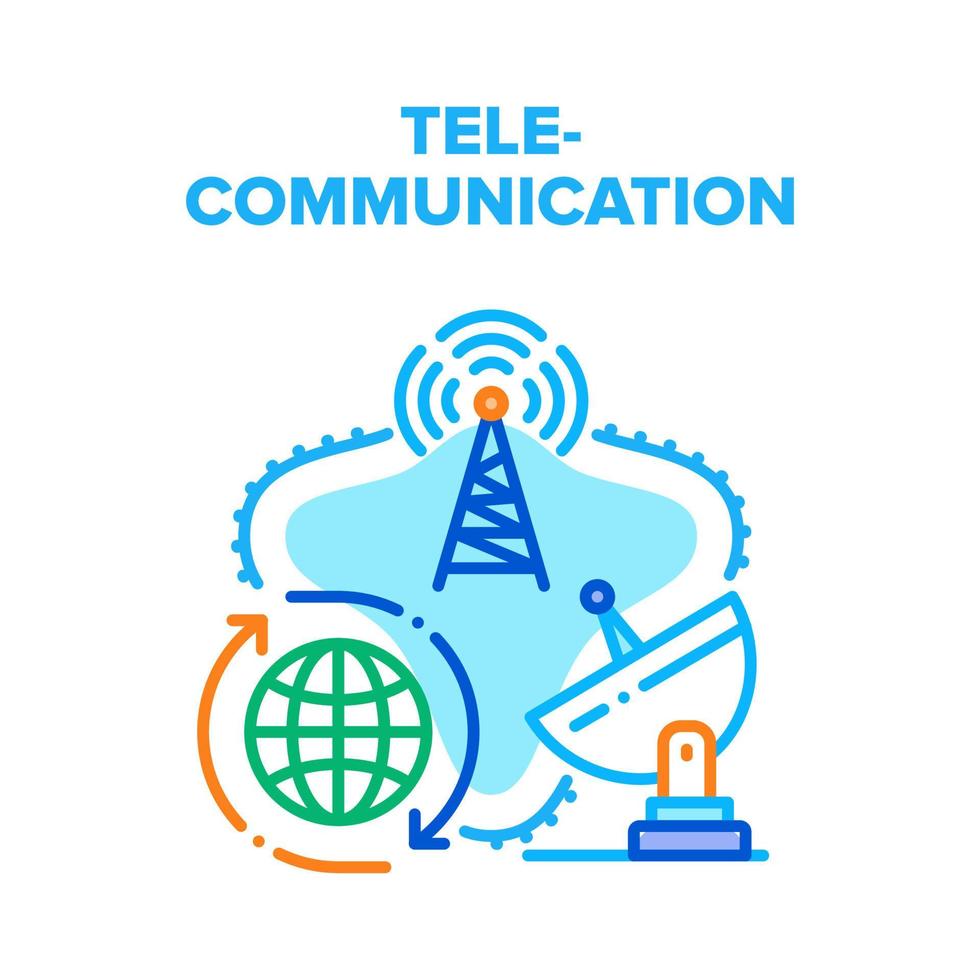telekommunikation teknologi vektor begrepp Färg
