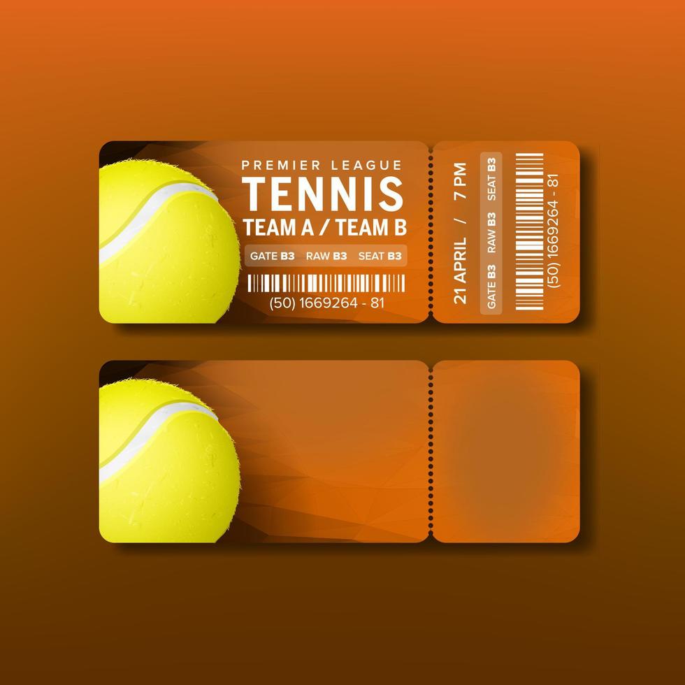 biljett för besök premiärminister liga av tennis vektor