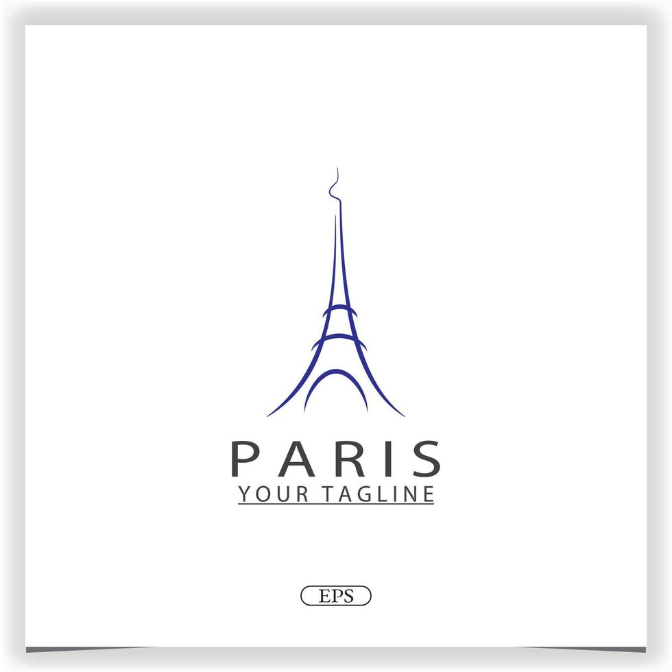 eiffel paris logotyp premie elegant mall design vektor eps 10