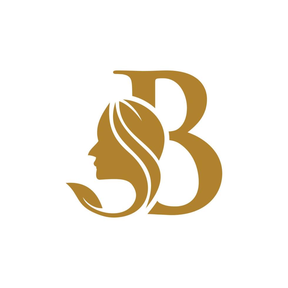 första b ansikte skönhet logotyp design mallar vektor