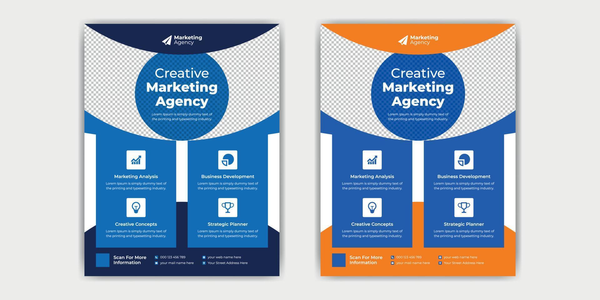 kreative Business Flyer Design-Vorlage vektor
