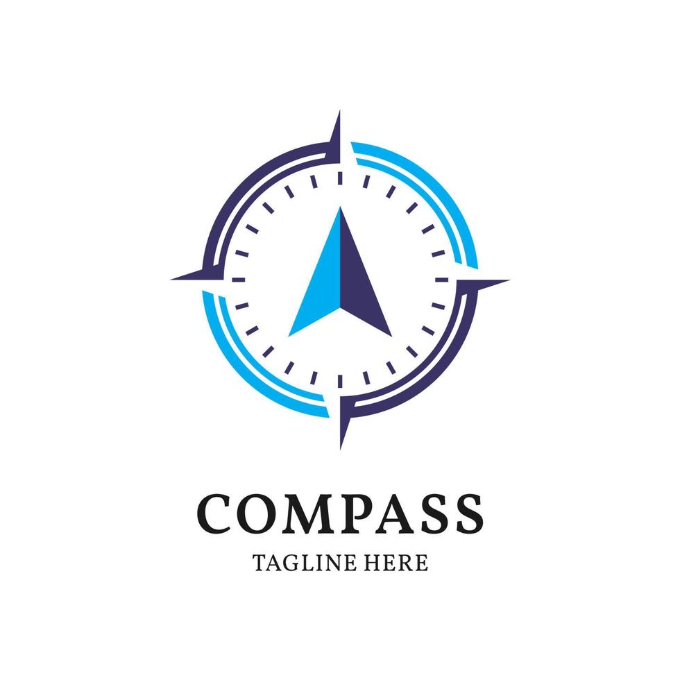 kreative Kompass-Vektor-Logo-Design-Vorlage vektor