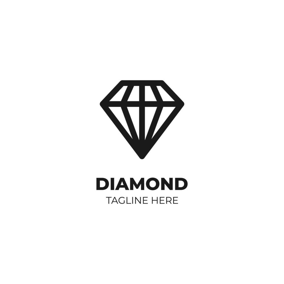 ikon diamant form logotyp vektor mall